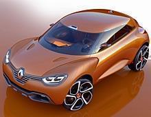 Vom DeZir übernimmt der CAPTUR das Frontdesign mit dem großen Renault Markenzeichen, das vor dem dunklen Kühlergrill besonders prägnant zur Geltung kommt. 